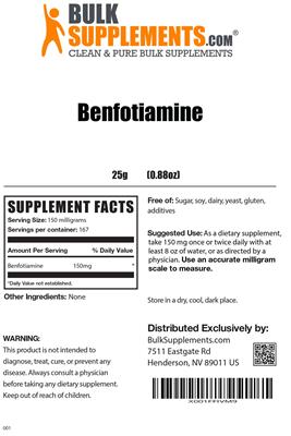 Benfotiamine label