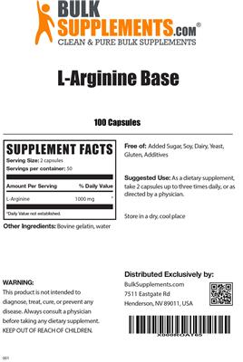 L-Arginine Base label