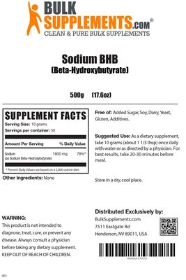 Sodium BHB label