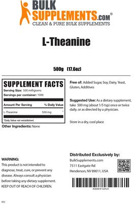 L-Theanine label