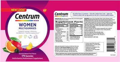 Centrum Women Multigummies label