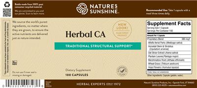 Herbal CA label