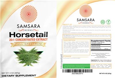Horsetail 20:1 Concentrated Extract label