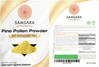 Pine Pollen Powder 99% Cracked Cell Wall label