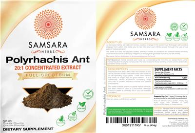 Polyrhachis Ant 20:1 Concentrated Extract label