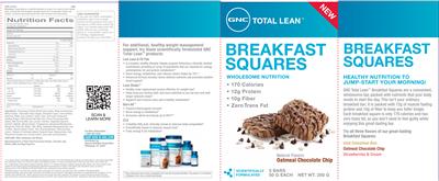 Breakfast Squares Oatmeal Chocolate Chip label