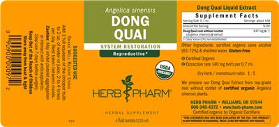 Dong Quai label