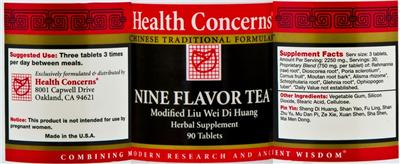 Nine Flavor Tea label