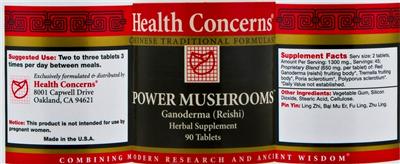 Power Mushrooms label