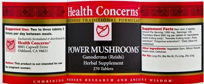 Power Mushrooms label