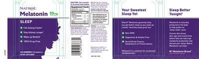 Melatonin 10 mg Strawberry label