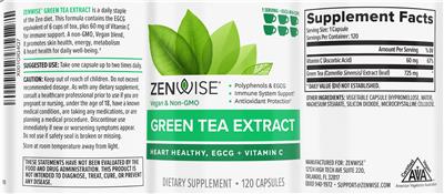 Green Tea Extract label