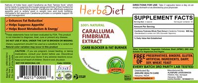 Caralluma Fimbriata Extract label