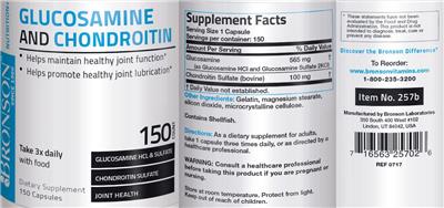 Glucosamine and Chondroitin label
