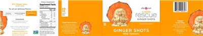 Ginger Rescue Ginger Shots Wild Turmeric label