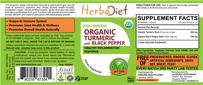 Organic Turmeric with Black Pepper label