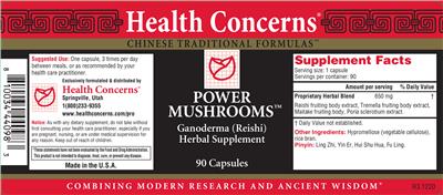 Power Mushrooms label