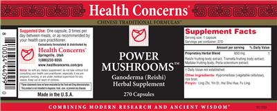 Power Mushrooms label