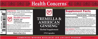 Tremella & American Ginseng label