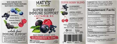 Super Berry Immune Support label