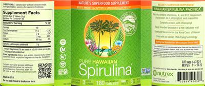 Pure Hawaiian Spirulina Spearmint label