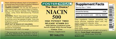Niacin 500 label