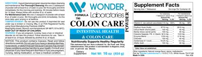 Colon Care Powder label