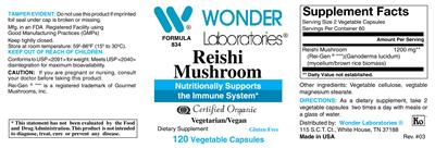 Reishi Mushroom label