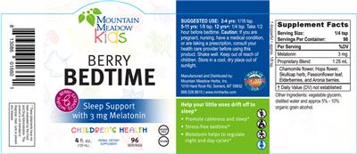 Berry Bedtime label