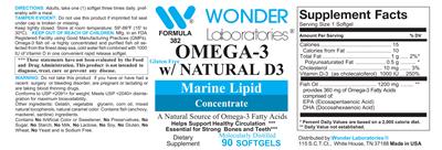 Omega-3 w/Natural D3 label