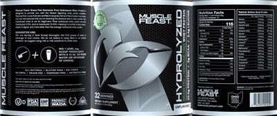 Hydrolyzed Whey Protein Unflavored label