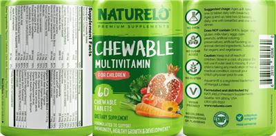 Chewable Multivitamin for Children label
