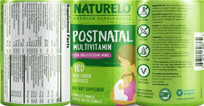Postnatal Multivitamin label