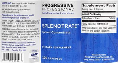 Splenotrate label