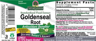 Goldenseal Root label