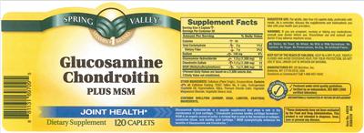 Glucosamine Chondroitin Plus MSM label