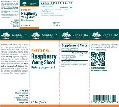 Phyto-Gen Raspberry Young Shoot label