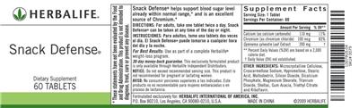 Snack Defense label