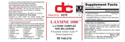 L-Lysine 1000 label
