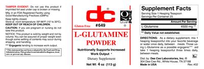 L-Glutamine Powder label