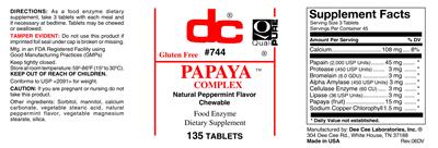 Papaya Complex Natural Peppermint Flavor label