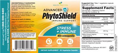 Advanced PhytoShield Stress + Immune label
