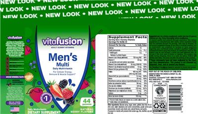 Men's Multi Natural Berry Flavors label