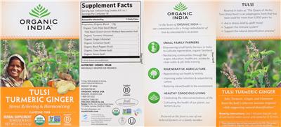 Tulsi Turmeric Ginger label