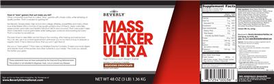 Mass Maker Ultra Delicious Chocolate label