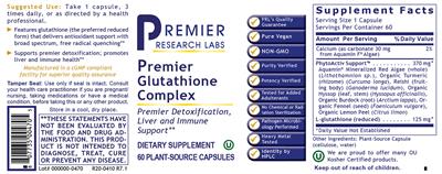 Premier Glutathione Complex label