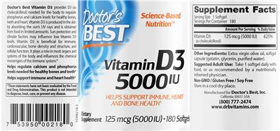 Vitamin D3 5000 IU label