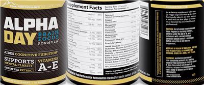 Alpha Day Brain Focus Formula label