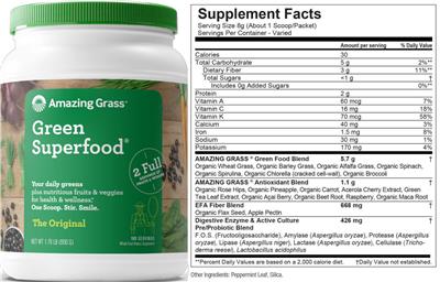 Green Superfood The Original label