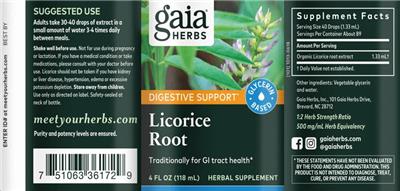 Licorice Root label